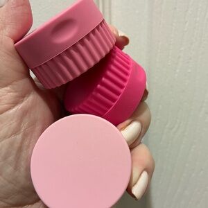 Set of Pink Silicone Travel Containers